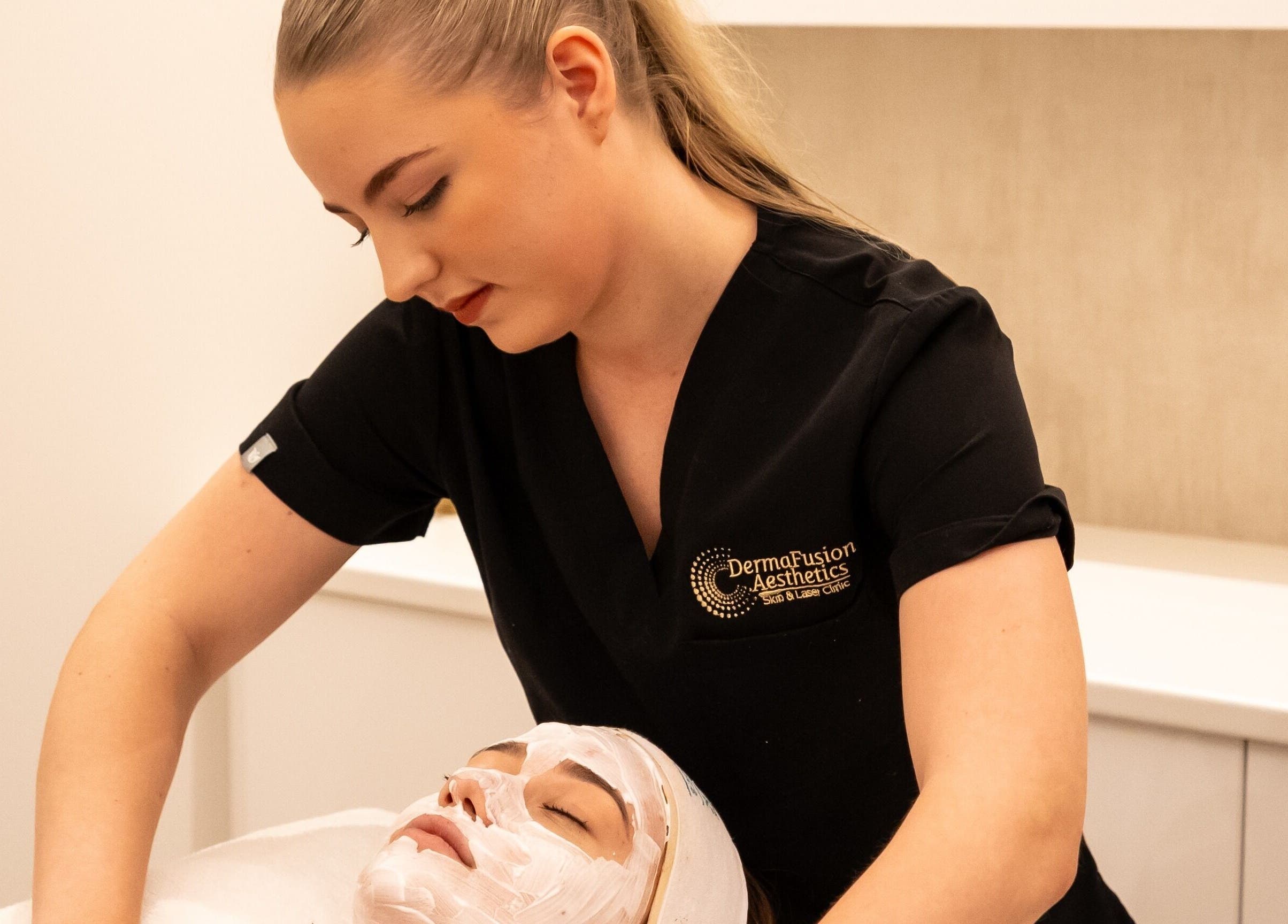 Professional facial treatment at Dermafusion Aesthetics, Stellenbosch, Western Cape, ZA for glowing skin.