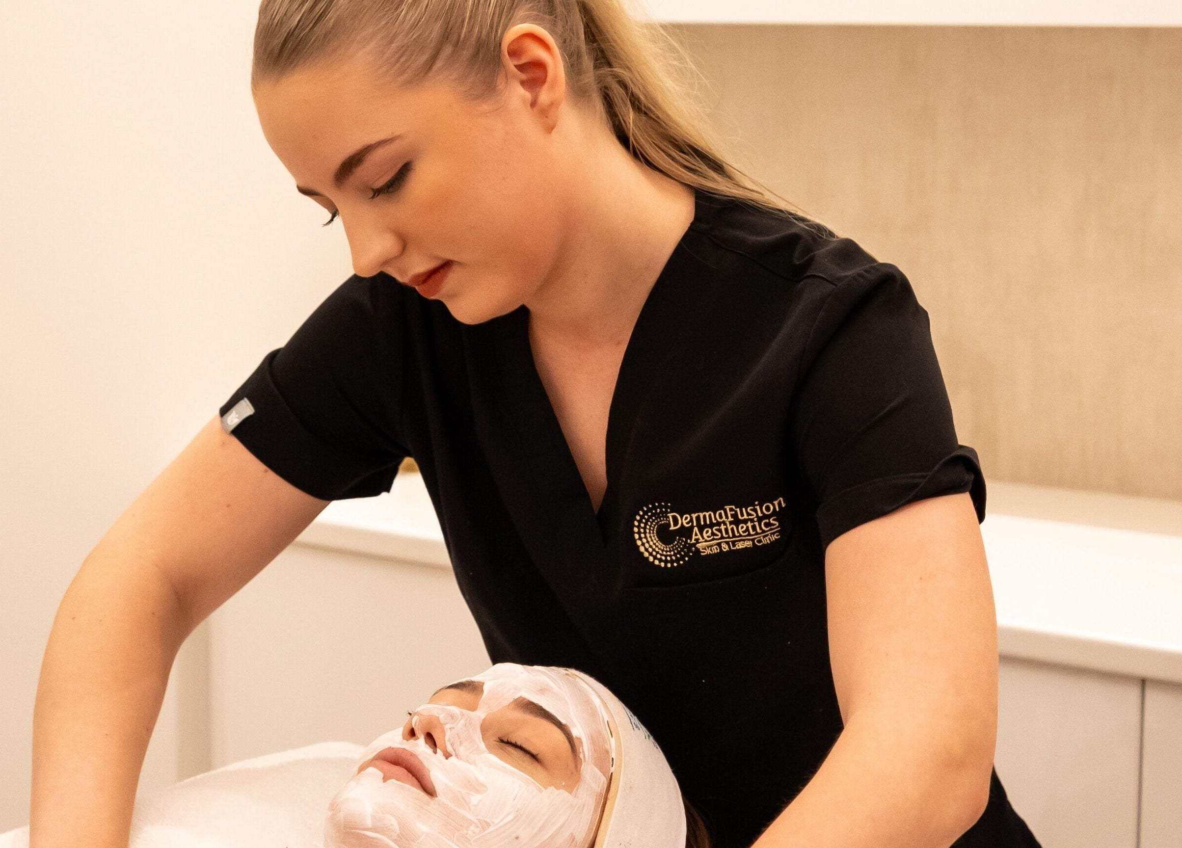 Professional facial treatment at Dermafusion Aesthetics, Stellenbosch, Western Cape, ZA for glowing skin.