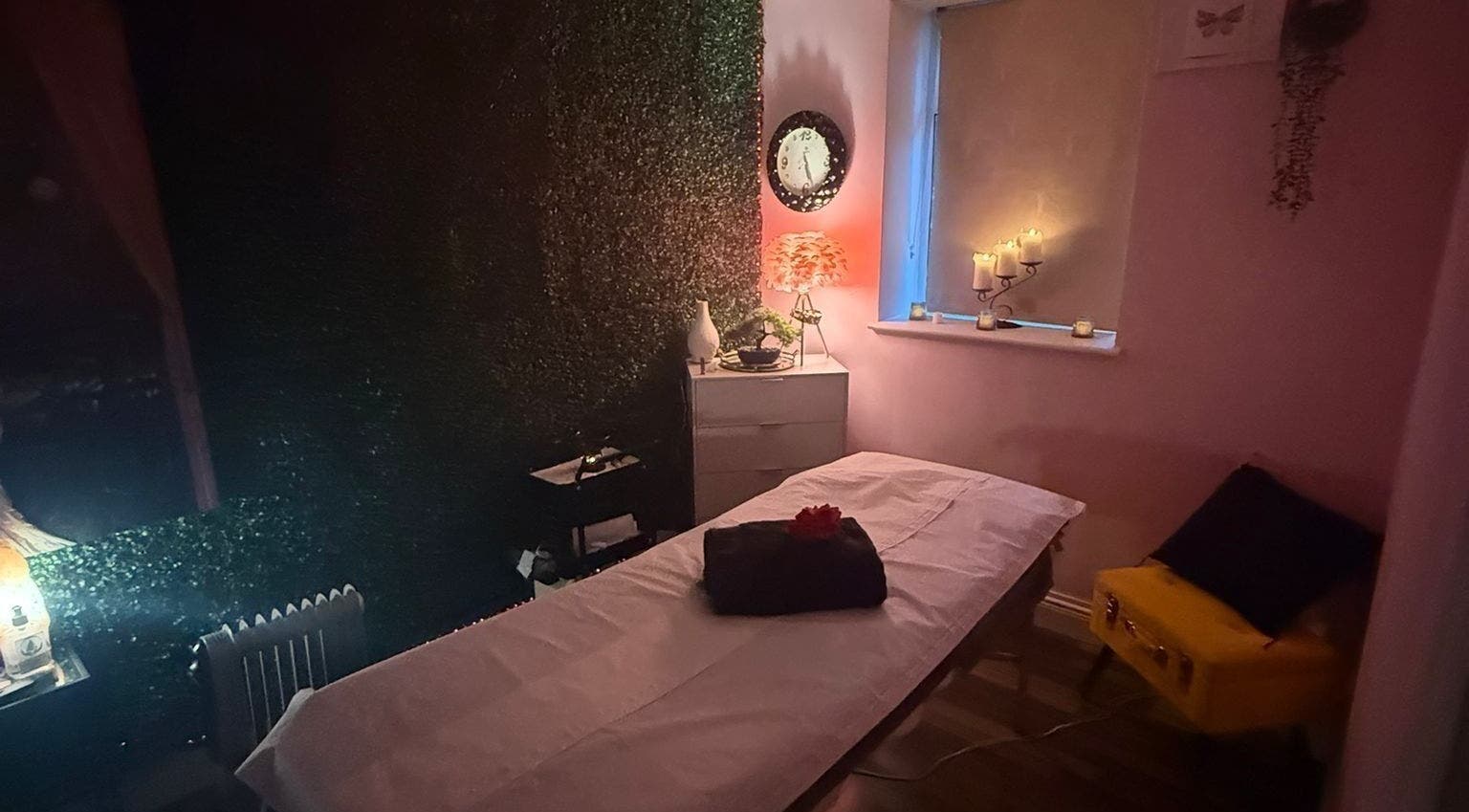 Tranquil spa room at LBeauty with ambient lighting in Limerick, County Limerick, IE.