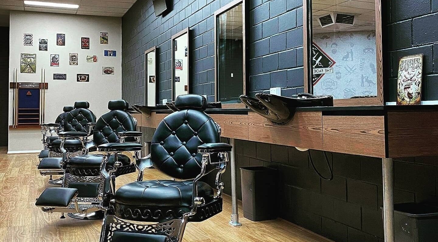 Elegant barber chairs inside The Fade Lounge - Greenwood, Greenwood, Western Australia, AU, creating a modern feel.