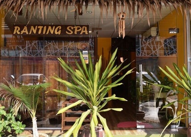 Entrance of Ranting Spa Kepala Batas Penang, lush plants at the front, located in Kepala Batas, Penang, MY.