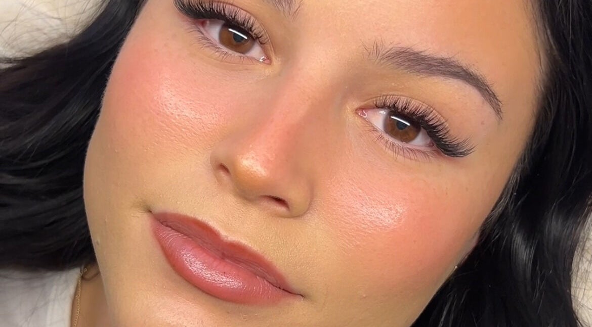 Close-up of lush eyelashes after treatment at Hillary Maria Lashes, Vancouver, British Columbia, CA.