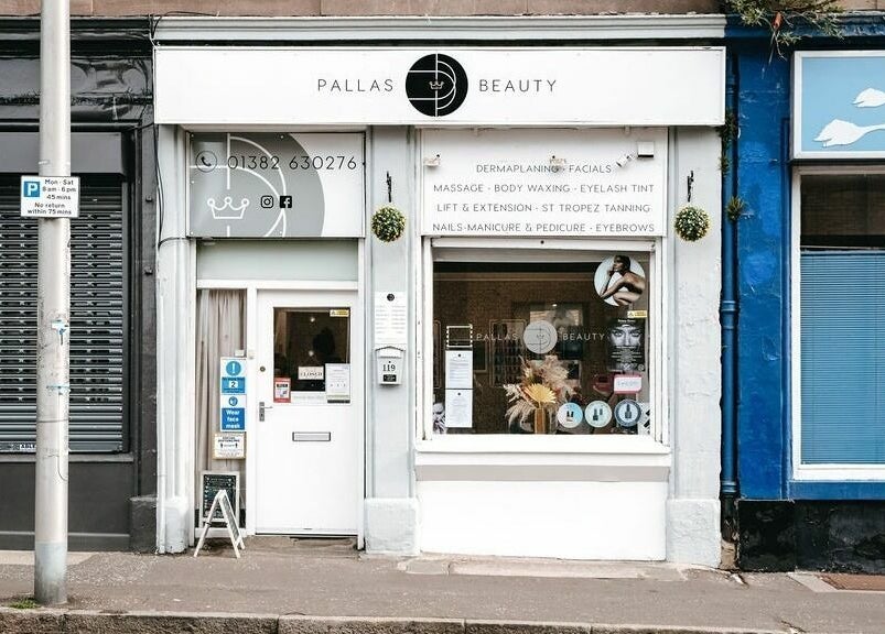 Front view of Pallas Beauty, a beauty and wellness venue located in Dundee, Scotland, GB.