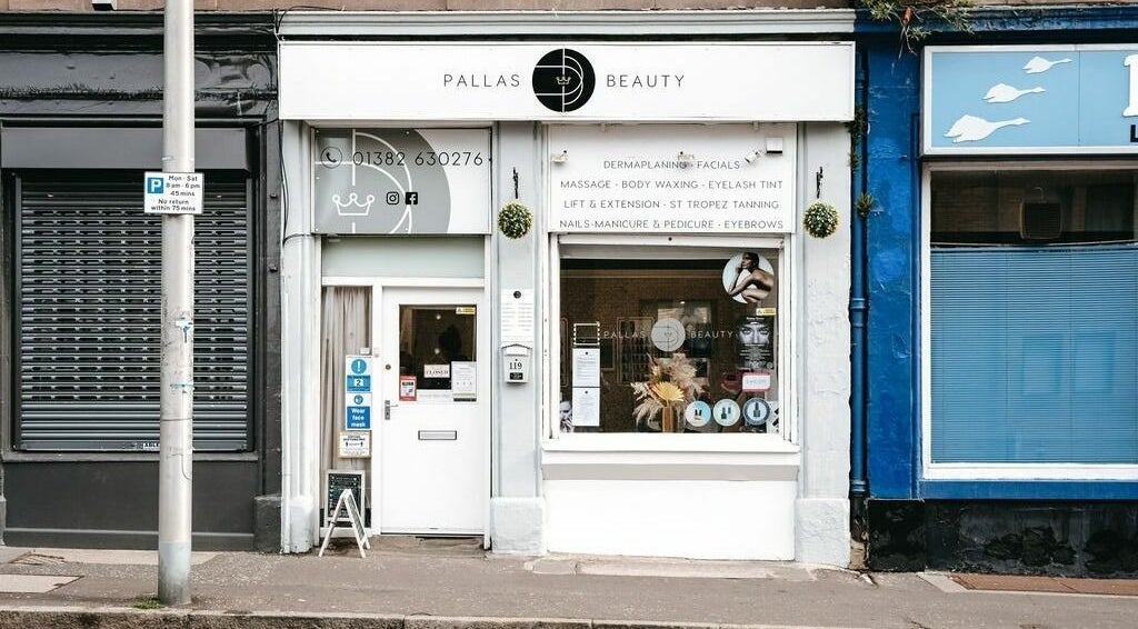 Front view of Pallas Beauty, a beauty and wellness venue located in Dundee, Scotland, GB.