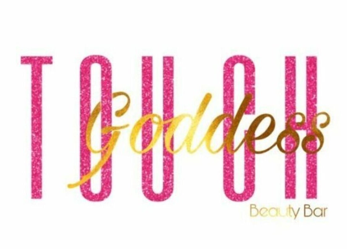 Logo of Goddess Touch Beauty Bar, Bridgetown, Saint Michael, BB in pink and gold text.