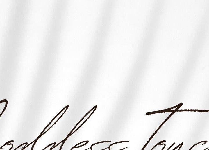 Goddess Touch Beauty Bar elegant logo on textured white background, Bridgetown, Saint Michael, BB.