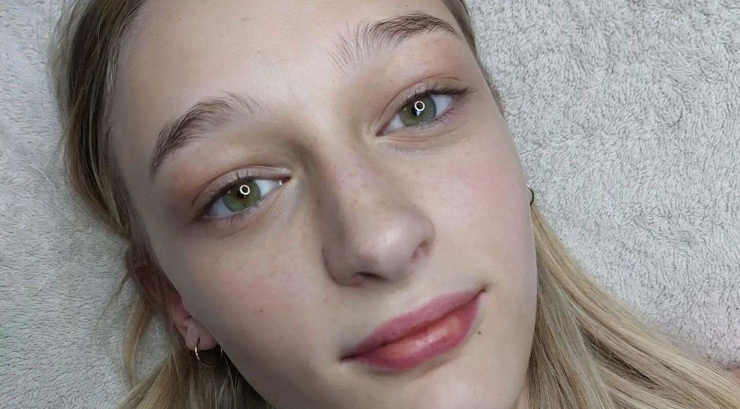 Close-up of serene face after treatment at Meraki Beauty Bar, Boksburg, Gauteng, ZA.