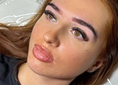 Close-up of woman post-treatment at The Bad B Lounge, Portsmouth, England, GB.