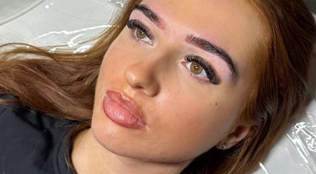 Close-up of woman post-treatment at The Bad B Lounge, Portsmouth, England, GB.