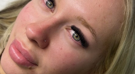 Close-up of lash extensions at Cracklewood Close, West Moors, England, GB, showcasing detailed beauty care.