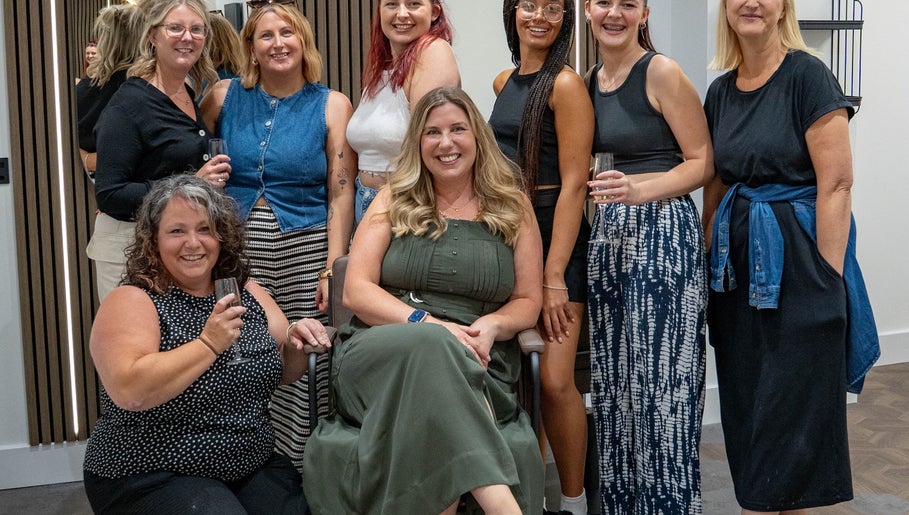 Team celebrating at The Hive Hair • Beauty, St Austell, England, GB, showcasing diverse styles.