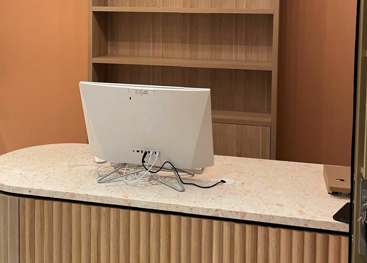 Welcoming reception desk at Valley Brow & Beauty Bar - Salamander Bay, New South Wales, AU.