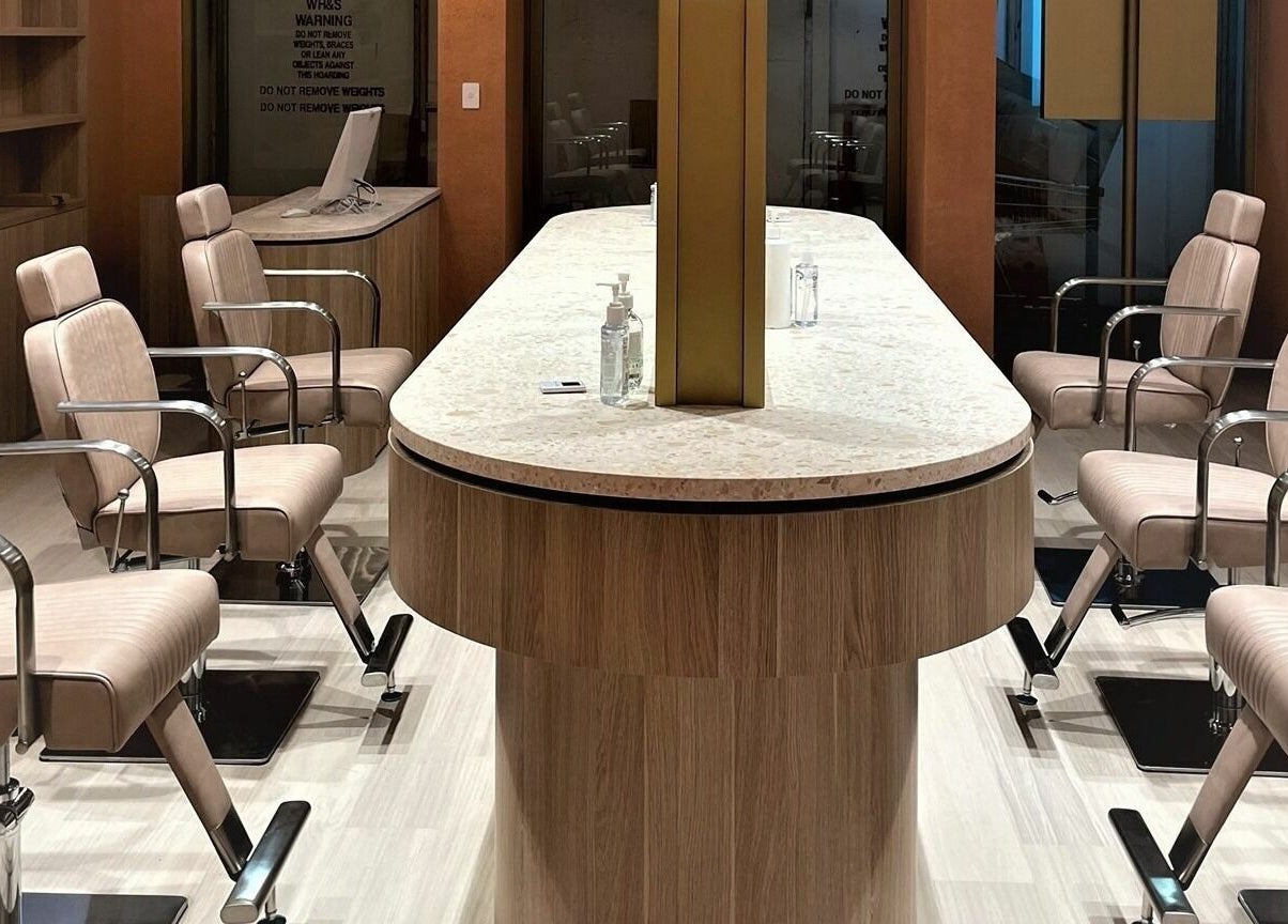 Modern salon interior at Valley Brow & Beauty Bar - Salamander Bay, New South Wales, AU with sleek chairs.