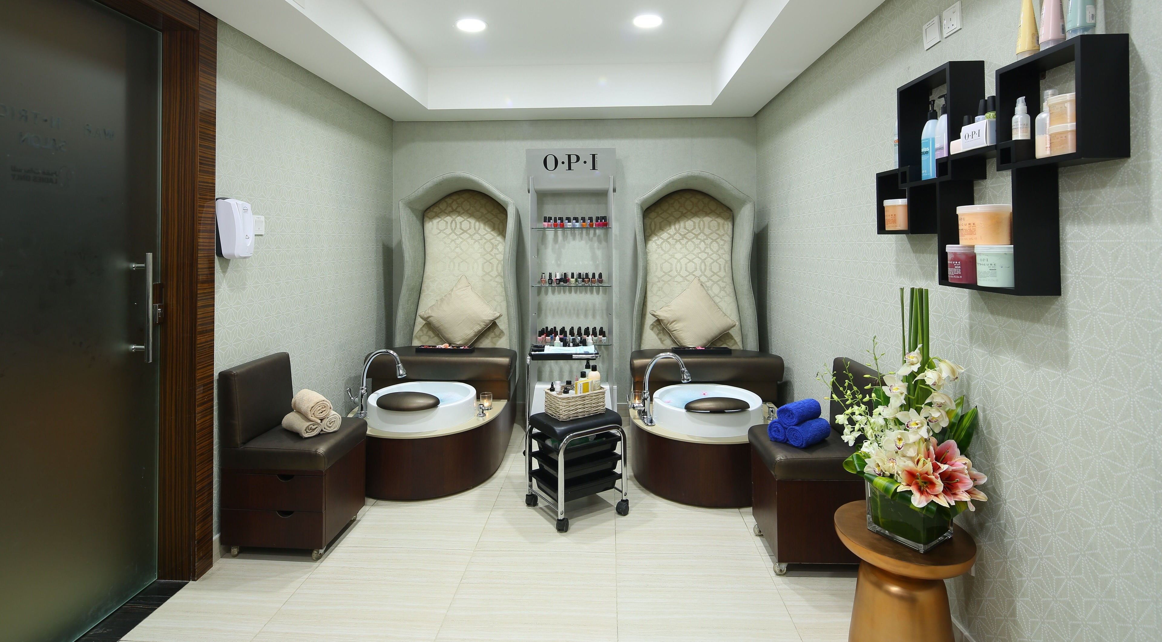 Luxurious pedicure area at Haven Spa by Lagoona Beach Bahrain in Budaiya, Al-Muḥāfaẓat aš-Šamālīyah, BH.