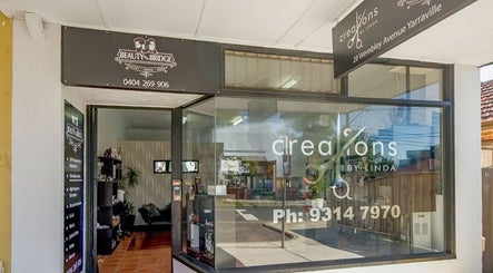 Front entrance of Creations by Linda, Melbourne, Victoria, AU showcasing inviting salon design.