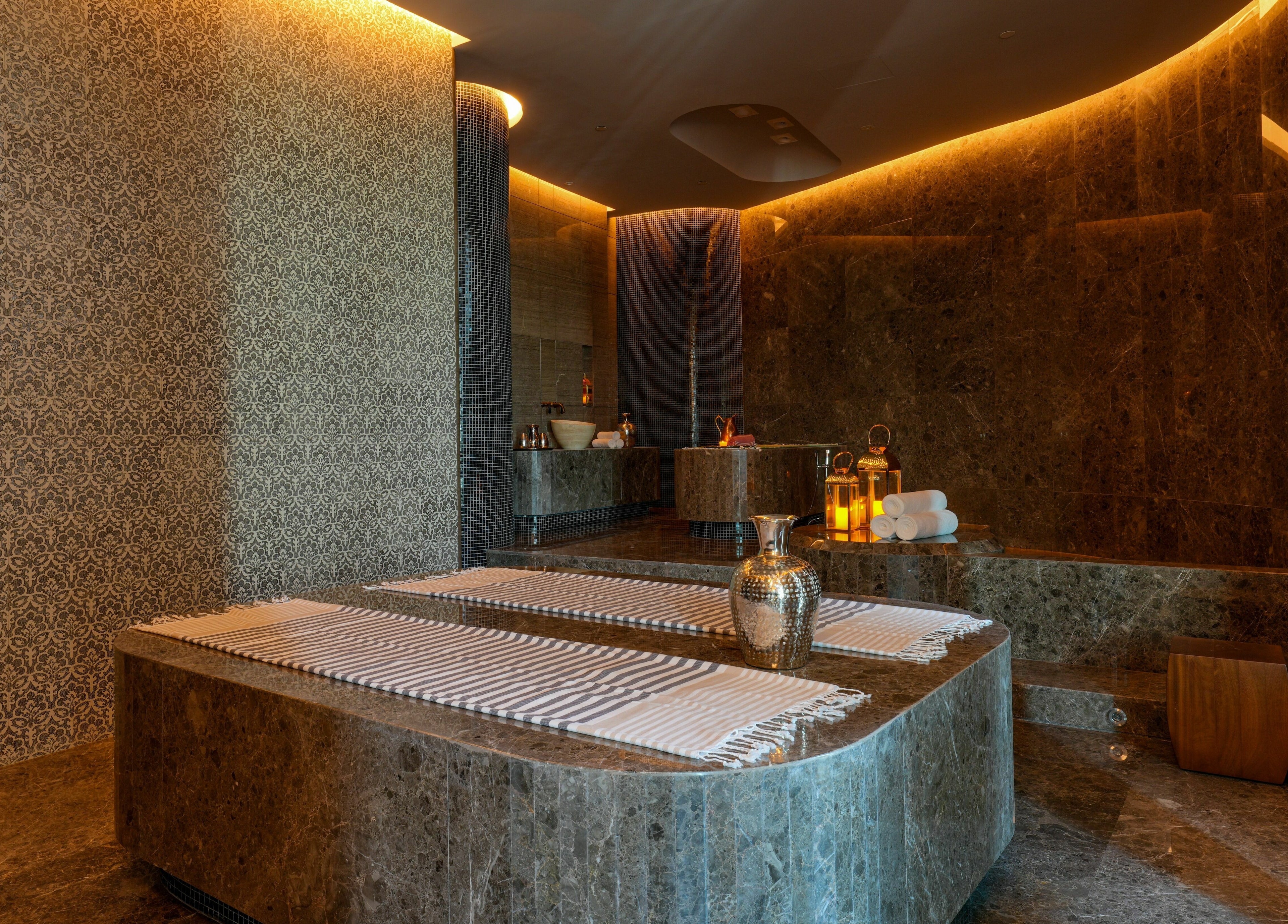 Luxurious spa interior at Wellbeings Holistic Healing, Marriott Jewel of the Creek, Dubai, AE.