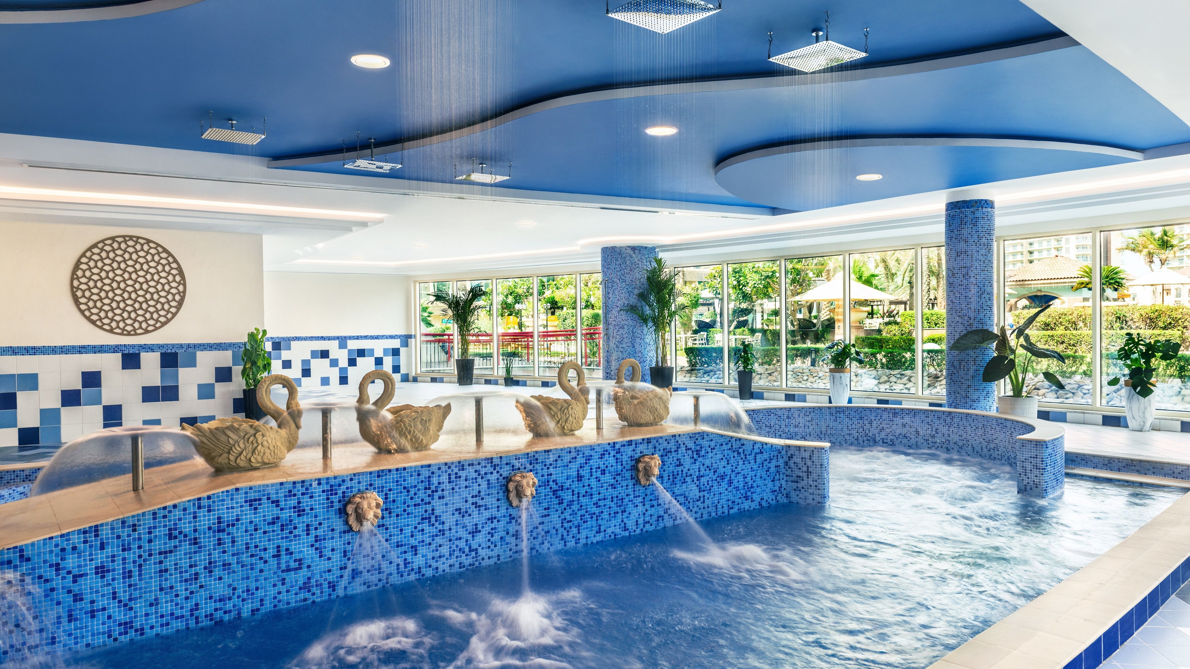 Luxurious indoor spa pool at Wellbeings Al Raha - Al Raha Beach Resort & Spa, Abu Dhabi, Abu Dhabi, AE.