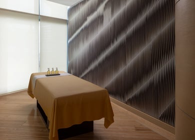 Tranquil spa room at Wellbeings Holistics Healing Hilton Jewel of the Creek, Dubai, AE.