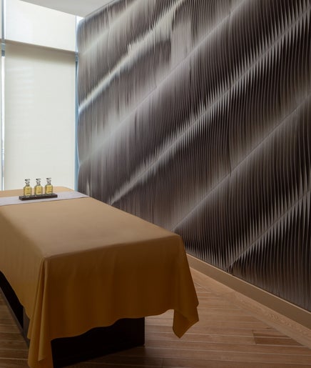 Tranquil spa room at Wellbeings Holistics Healing Hilton Jewel of the Creek, Dubai, AE.