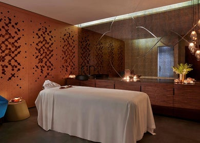 Tranquil therapy room at Wellbeings Holistic Healing, Fairmont, Ajman located in Ajman, AE.