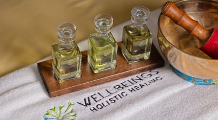 Aromatherapy oils and singing bowl at Wellbeings Holistic Healing, Hotel Indigo Dubai, Dubai, Dubai, AE.