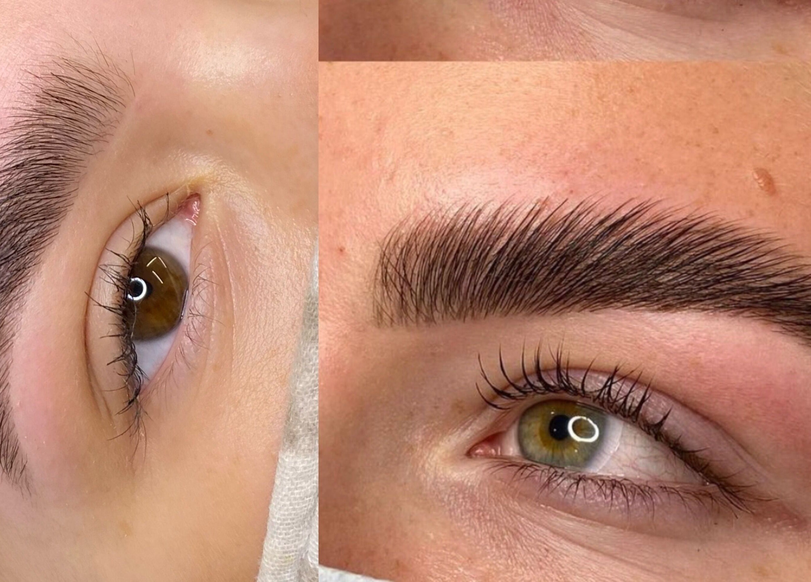 Beautifully shaped eyebrows at Selkie Skin, Mevagissey, England, GB, showcasing expert grooming techniques.