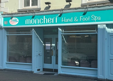 Charming exterior of Moncheri Hand & Foot Spa in Cavan, County Cavan, IE, showcasing elegant signage.