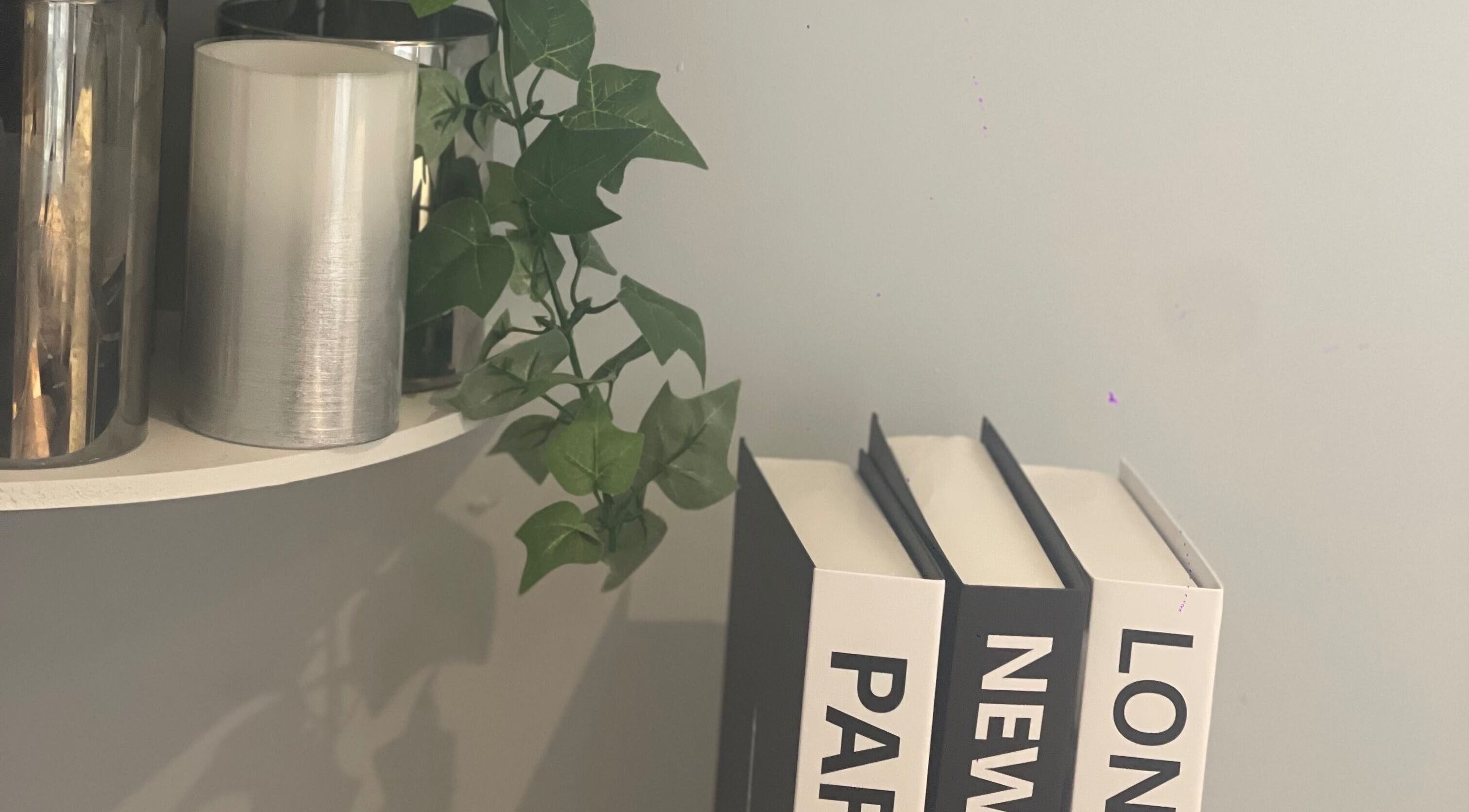 Stylish decor at MedicAesthetics, Oakley, England. Books and greenery create a calming ambiance.