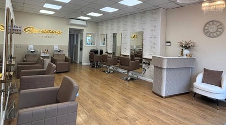 Modern interior of Sshh Hair @ Queens Hair And Beauty, Bristol, England, GB with stylish chairs and a welcoming ambience.