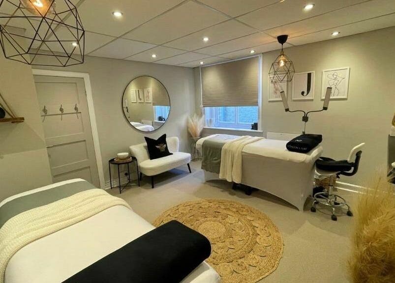 Elegant treatment room at The Lash Clinic Huddersfield, Huddersfield, England, GB with modern decor.