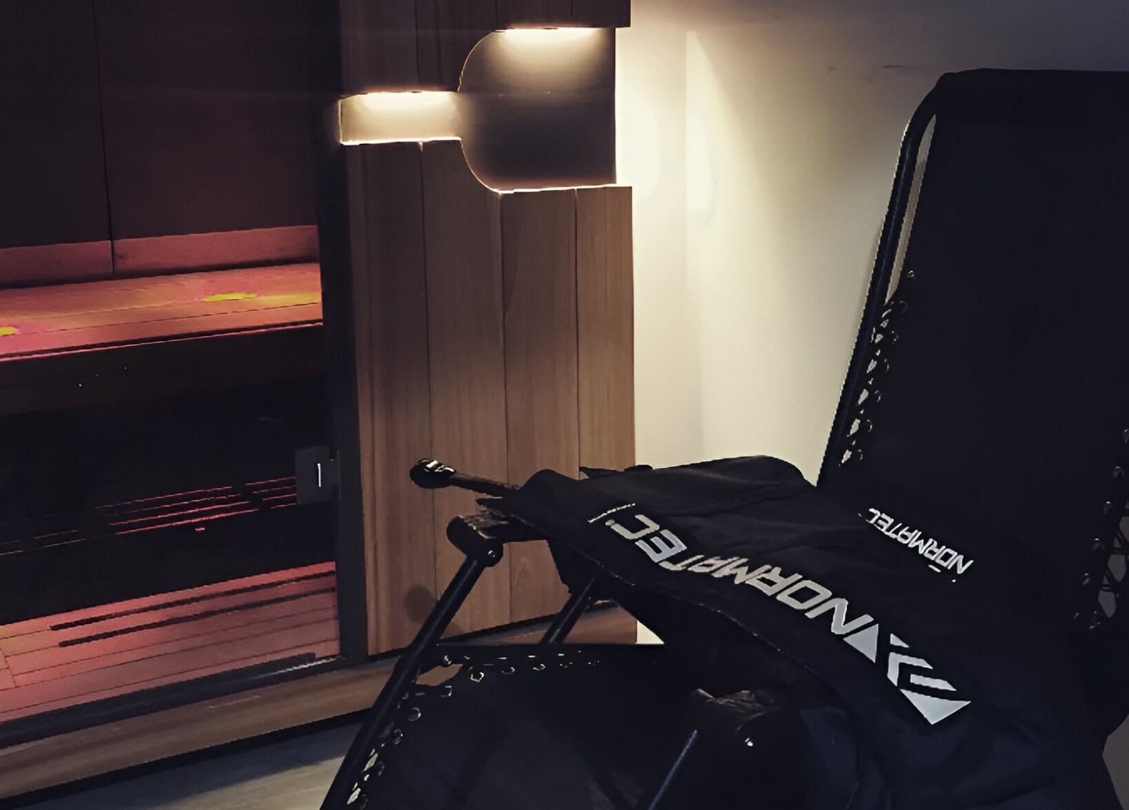 Relaxation chair beside a sauna at The Wellness Hub - Macarthur in Mount Annan, New South Wales, AU.