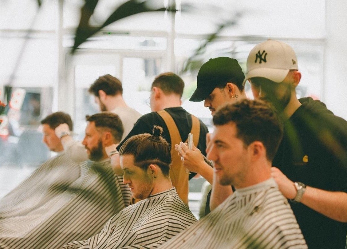 Stylish haircuts at Project Barber in London, England, GB, showcasing modern barbering techniques.