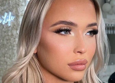 Elegant makeup look from Izabella Fivey Makeup in Coventry, England, GB. Shows flawless complexion and striking eyes.