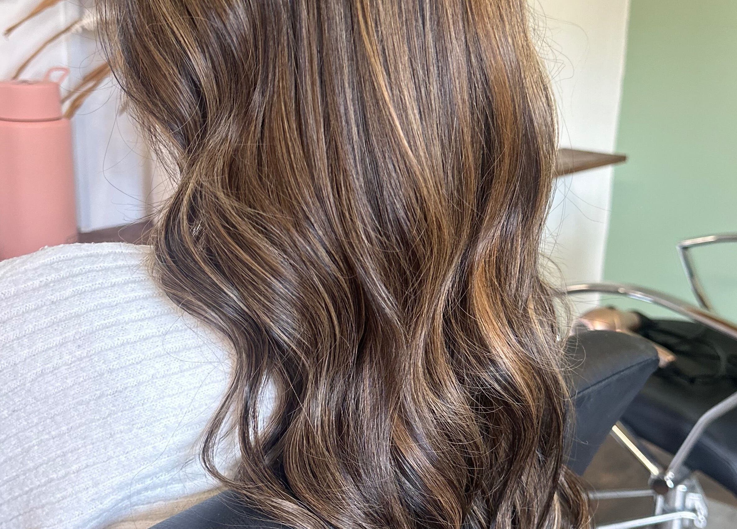 Beautiful wavy hair at Saylor and Co Hair Studio, Levin, Manawatū-whanganui Region, NZ.