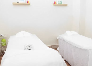 A serene massage room with two beds at Zen Japanese Massage - Enmore, Enmore, New South Wales, AU.