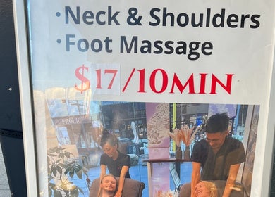 Zen Japanese Massage - Wollongong poster offering $17 for neck, shoulder, foot massage in Wollongong, New South Wales, AU.