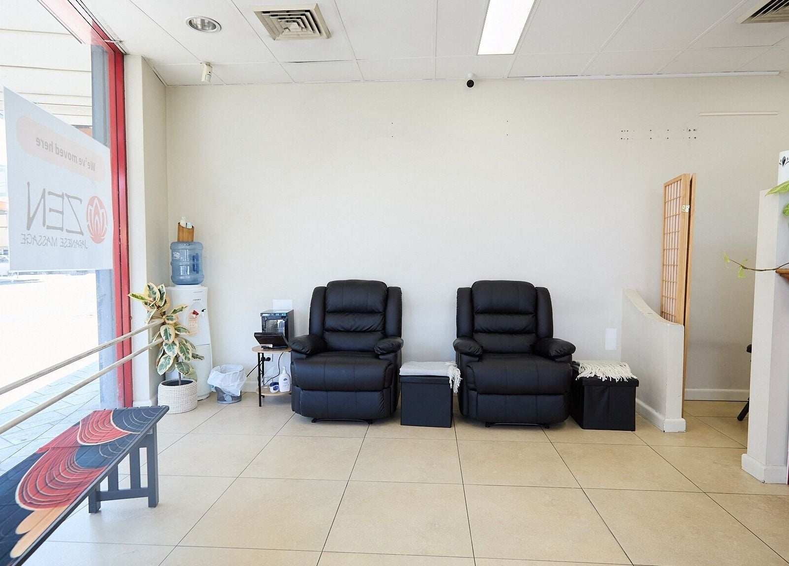 Comfortable massage chairs at Zen Japanese Massage - Enmore, Enmore, New South Wales, AU with serene decor.