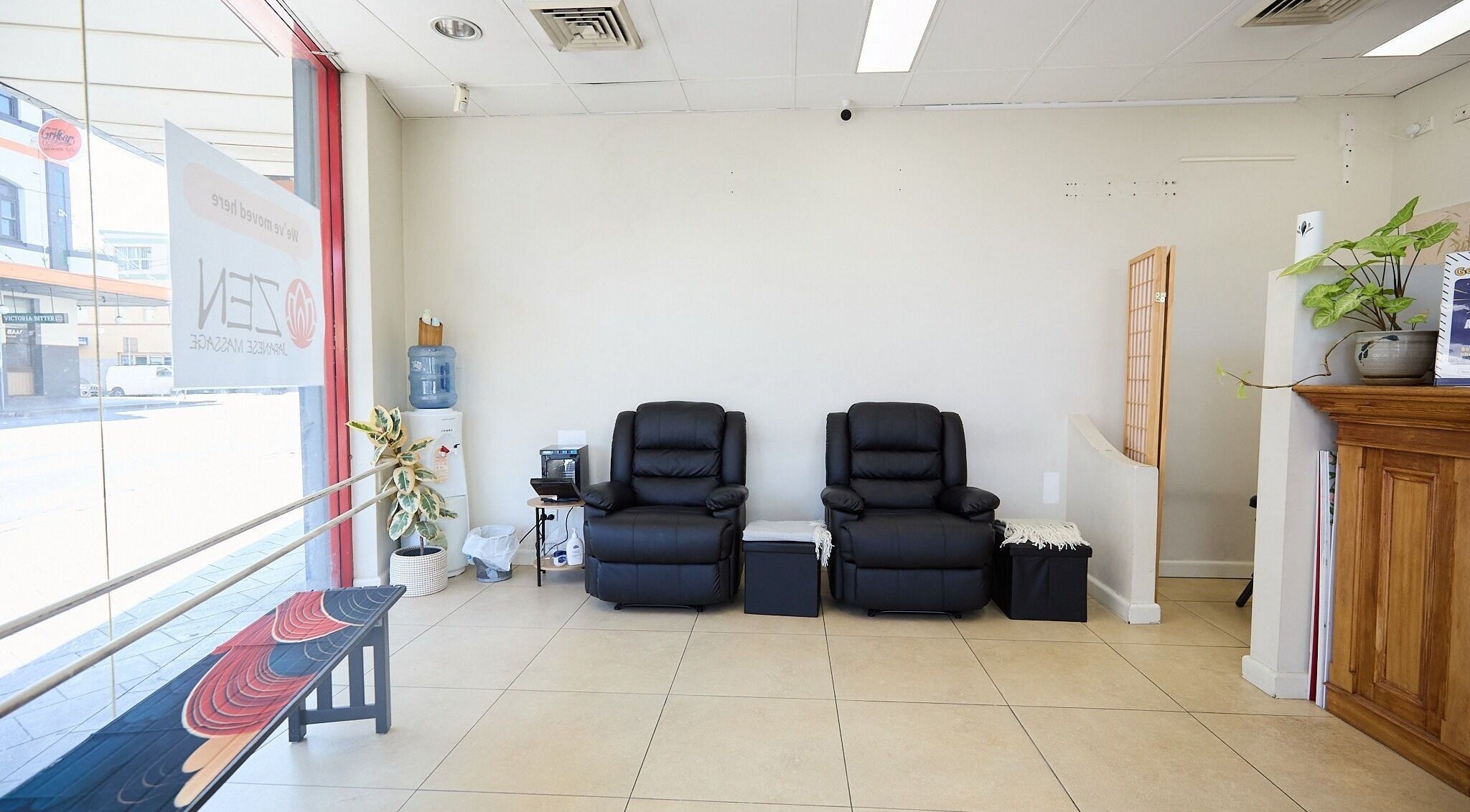 Comfortable massage chairs at Zen Japanese Massage - Enmore, Enmore, New South Wales, AU with serene decor.
