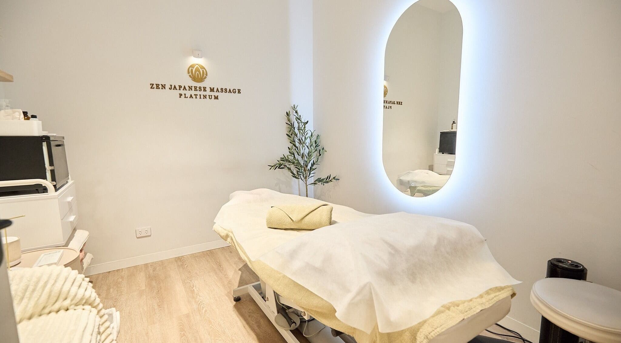 Relaxing massage room at Zen Japanese Massage Platinum - St Leonards, St Leonards, New South Wales, AU.