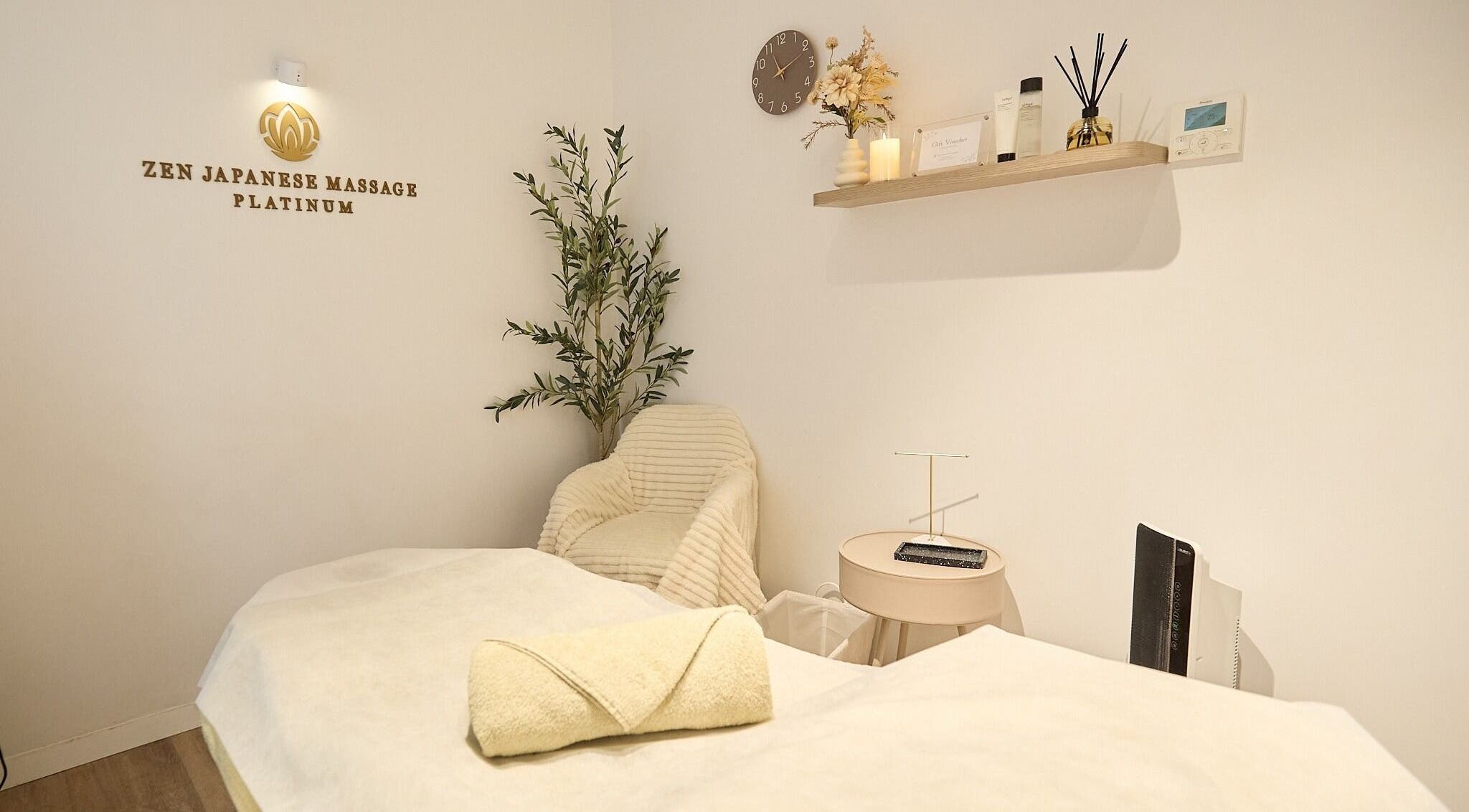 Tranquil massage room at Zen Japanese Massage Platinum - St Leonards, New South Wales, AU.