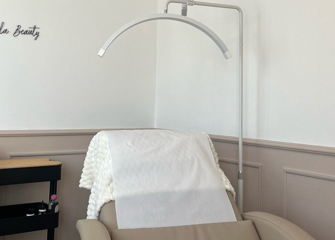 Relaxing therapy chair at Jade Carla Beauty in Southport, England, GB, showcasing a serene treatment atmosphere.