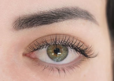Close-up of expertly styled lashes at Evarin Lash & Beauty, Fortitude Valley, Queensland, AU.