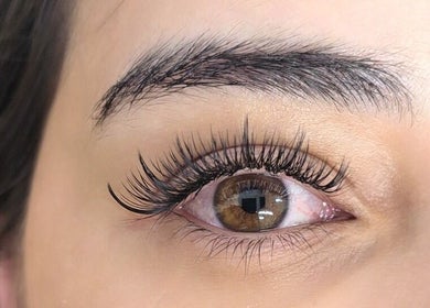 Close-up of eyelash extension at Evarin Lash & Beauty, Fortitude Valley, Queensland, AU.