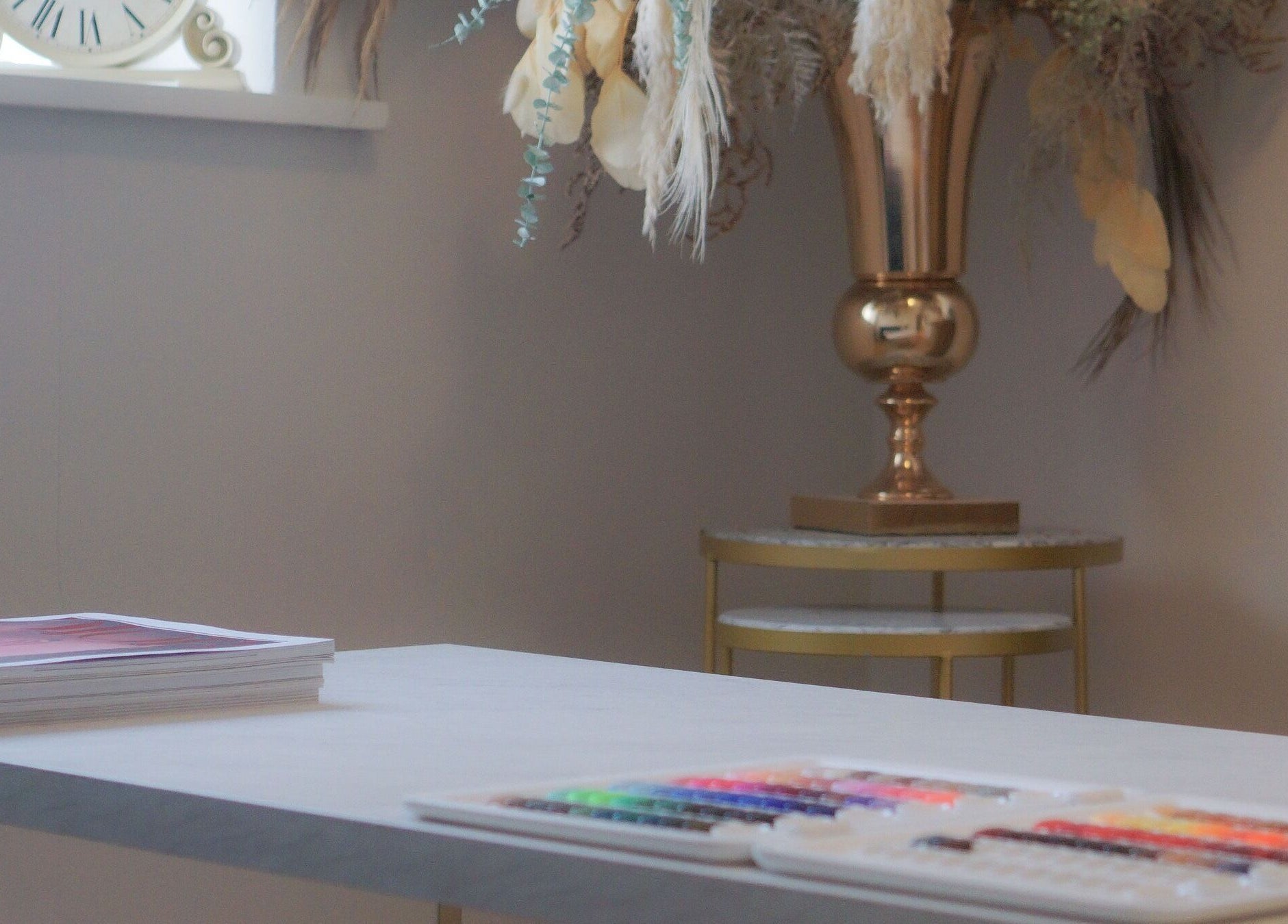 Elegant decor at Iridescent, Guisborough, England, GB with a chic vase and stylish interior.