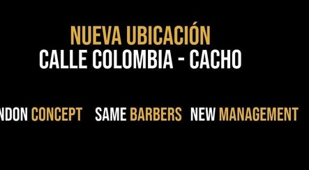 Anuncio de nueva ubicación de London Barber’s Spa en Calle Colombia, Tijuana, Baja California, MX.