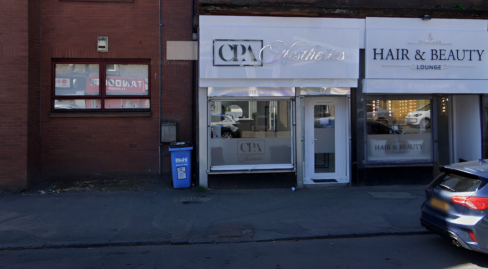 Front view of CPA Aesthetics in Glasgow, Scotland, GB showcasing modern design and welcoming entrance.
