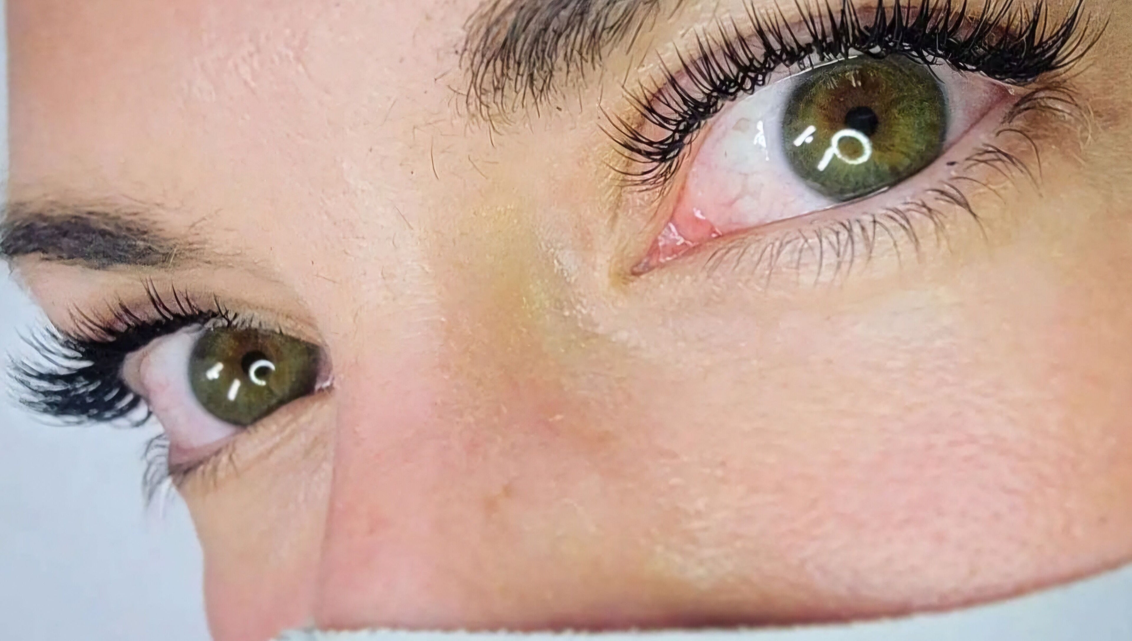 Close-up of perfectly styled lashes at Lashes and Skincare by Stefani, Austin, Texas, US.