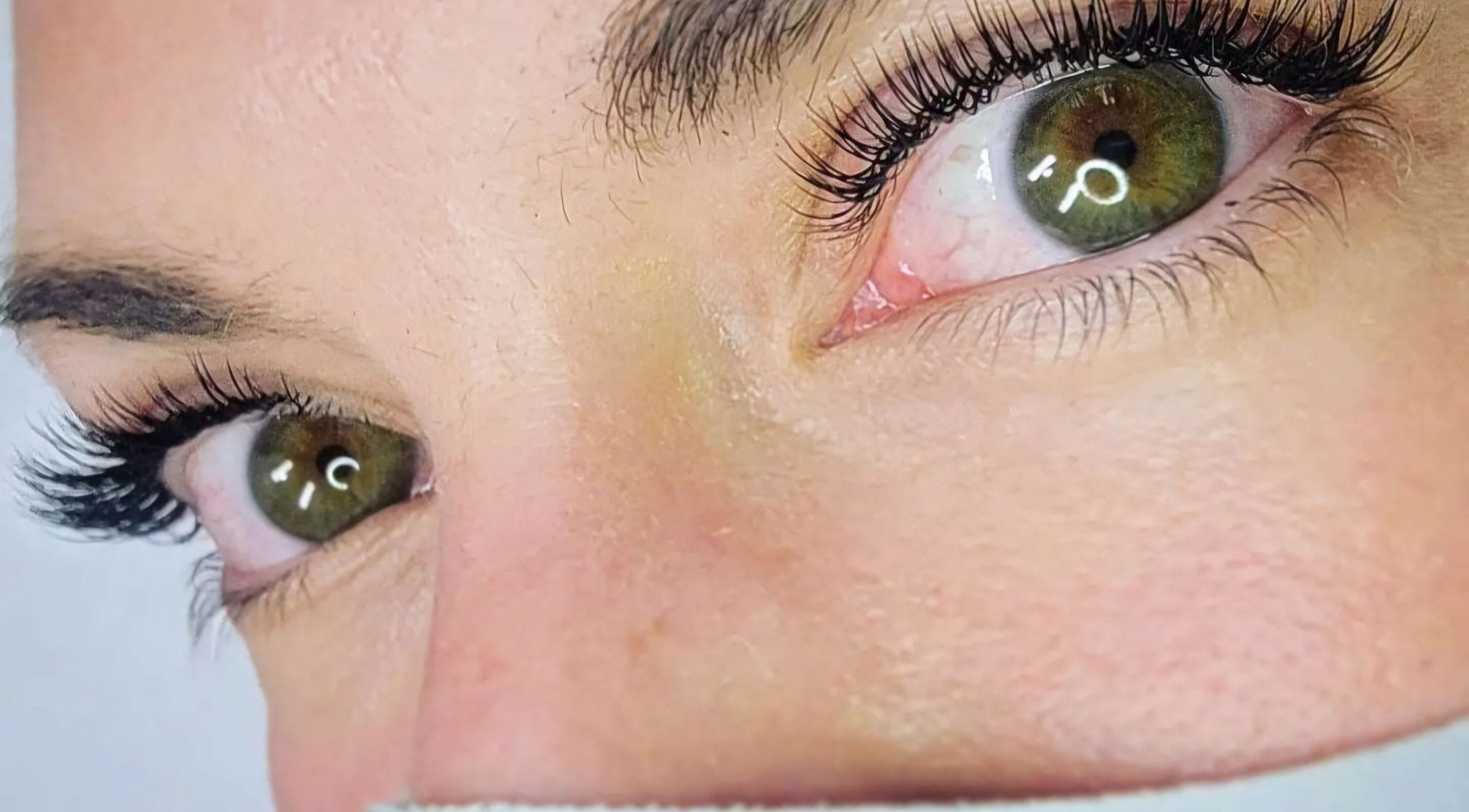 Close-up of perfectly styled lashes at Lashes and Skincare by Stefani, Austin, Texas, US.