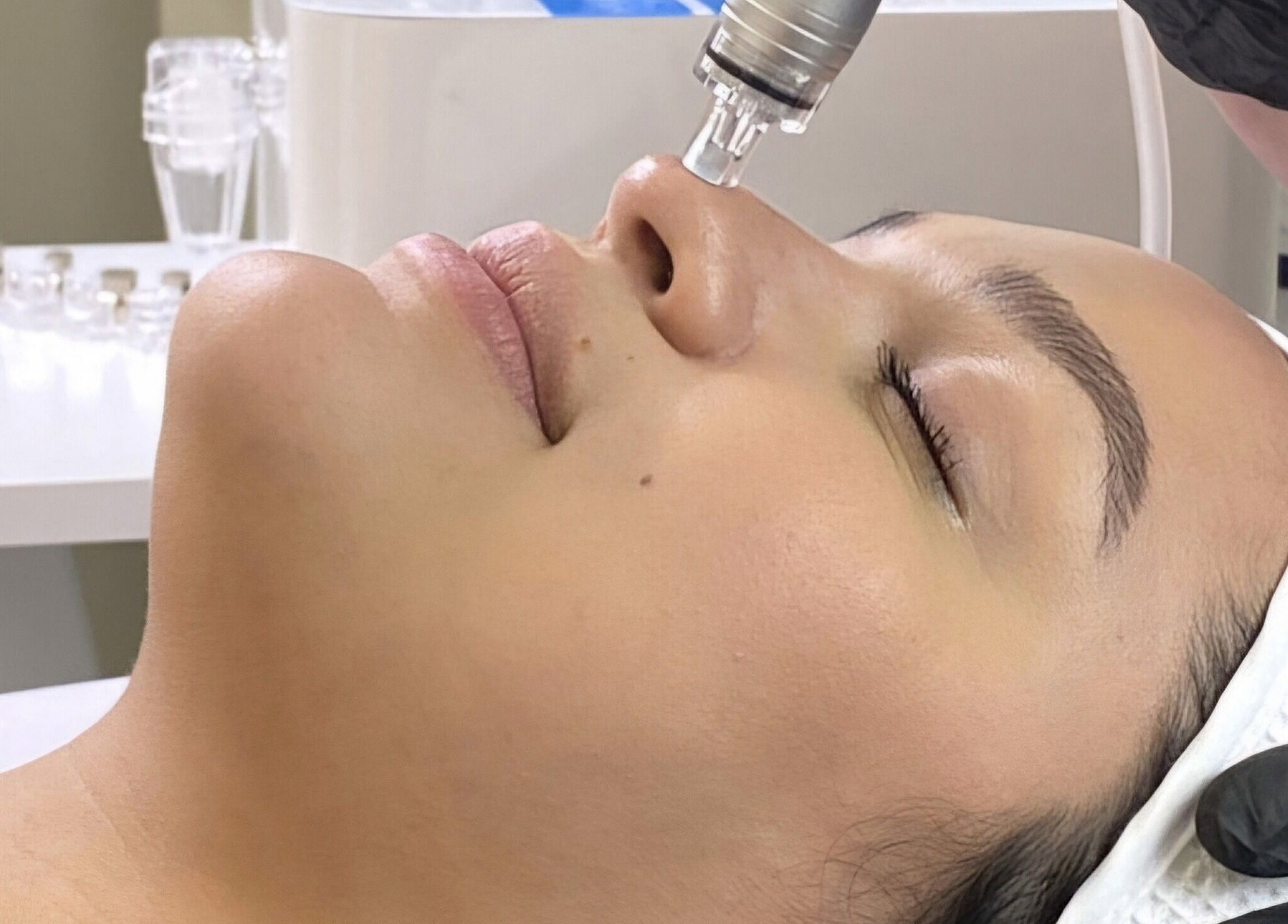 Facial treatment at Lashes and Skincare by Stefani, Austin, Texas, US, showing skincare service.