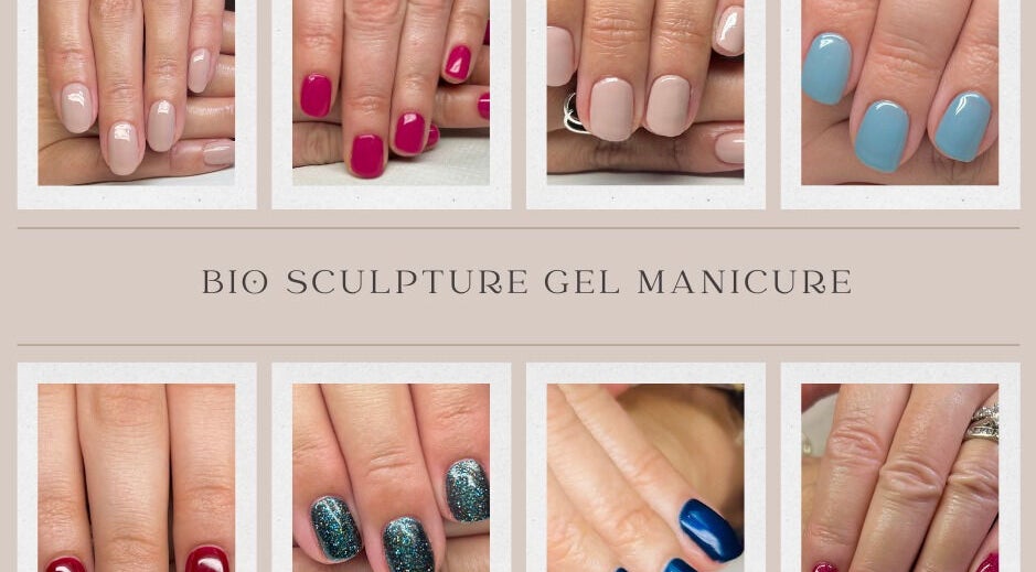 Diverse nail colors at Polished, Compton, England, GB showcasing gel manicure options.